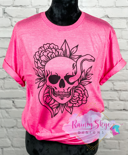 Skull With Snake Sublimation T-Shirt