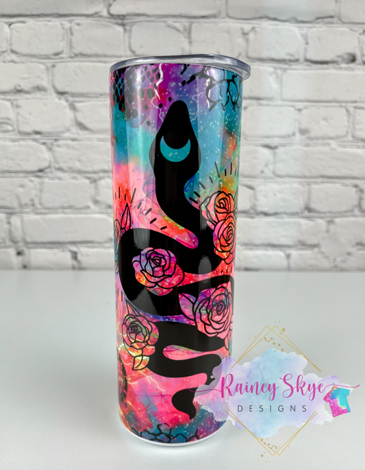 Floral Snake Tumbler